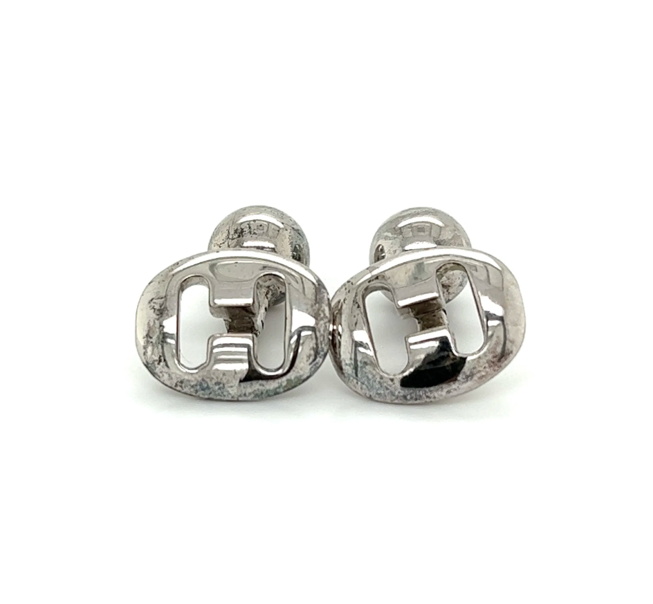 小物 Hermes Silver 925 Cufflinks HERMES Gallop Cufflinks Silver 925, | eBay